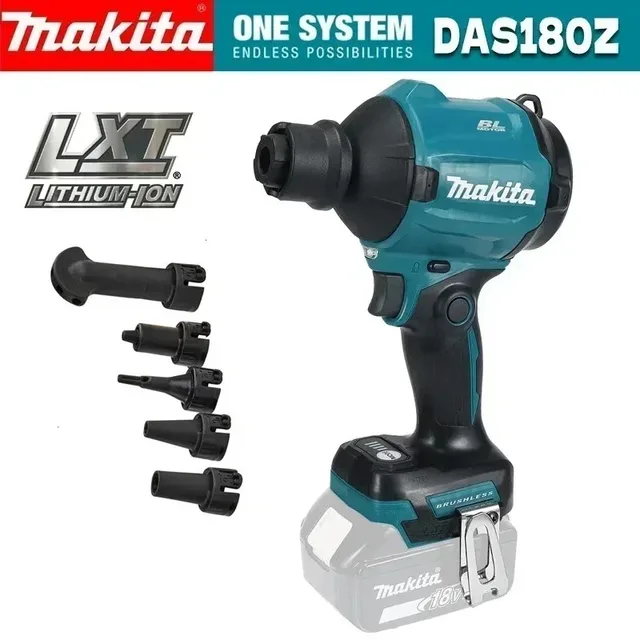 Makita DAS180 souffleur d'air sans brosse pistolet de dépoussiérage d'air sans fil avec buse outil de gonflage de Machine d'époussetage multifonction 1