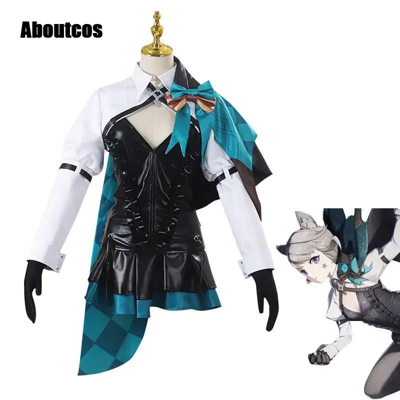

Aboutcos Game Genshin Impact Lynette Halloween Christmas Carnival Costume Cosplay Costumes For Women Dress