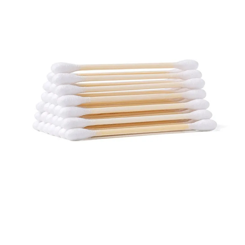 1PC200 Cotton Swabs Bamboo Sticks Kraft Paper Box Cotton Swabs Ear Hollowing Disposable Cotton Swabs 4