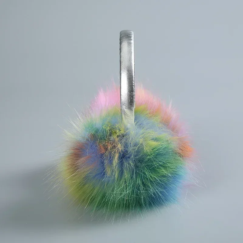 Colorful Warm Winter Earmuffs Fashion Color Cold-proof Imitation Rabbit Fur Top-mounted Fluffy Fairy Earmuffs Ear Muffs