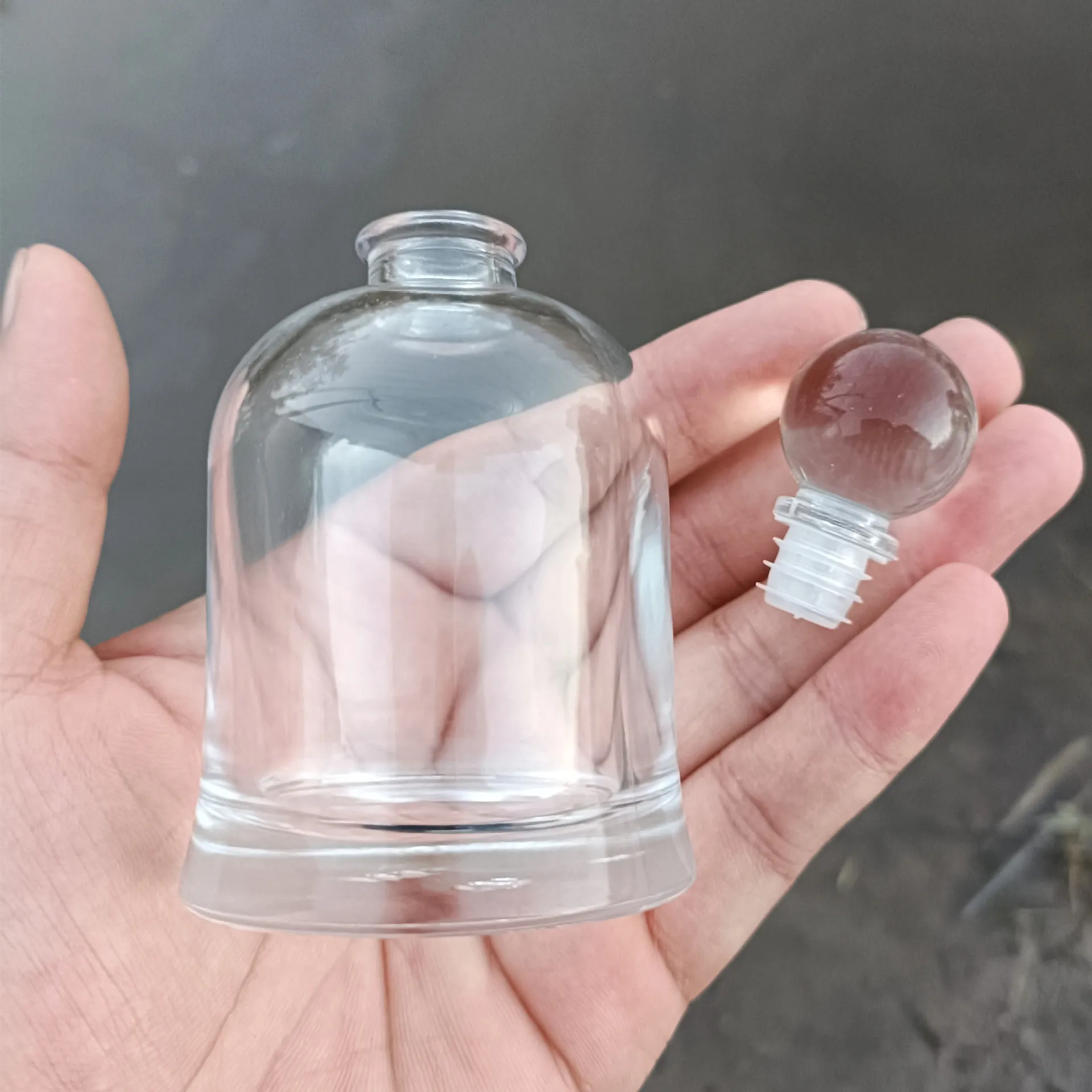 2 Bouteilles En Verre 250ml Avec Bouchons Liège - Déco Vintage - Affichage Floral/bijoux
