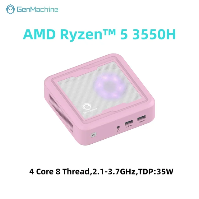GenMachine Mini PC AMD Ryzen 5 3550H CPU Windows 11 Ryzen DDR4 16GB 256GB WIFI5 BT4.2 AMD Pc Gamer bricolage ordinateur de jeu 1