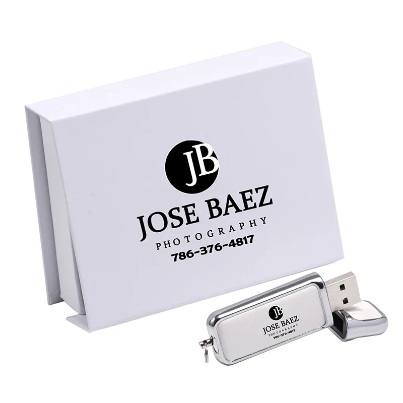 Logotipo Personalizado Caixa de Papel Branco u Disco Couro Memory Stick 64gb 32gb 16gb 128gb 8gb High Velocidade Usb 3.0 Flash Drive Pcs por Lote - Imagem 5