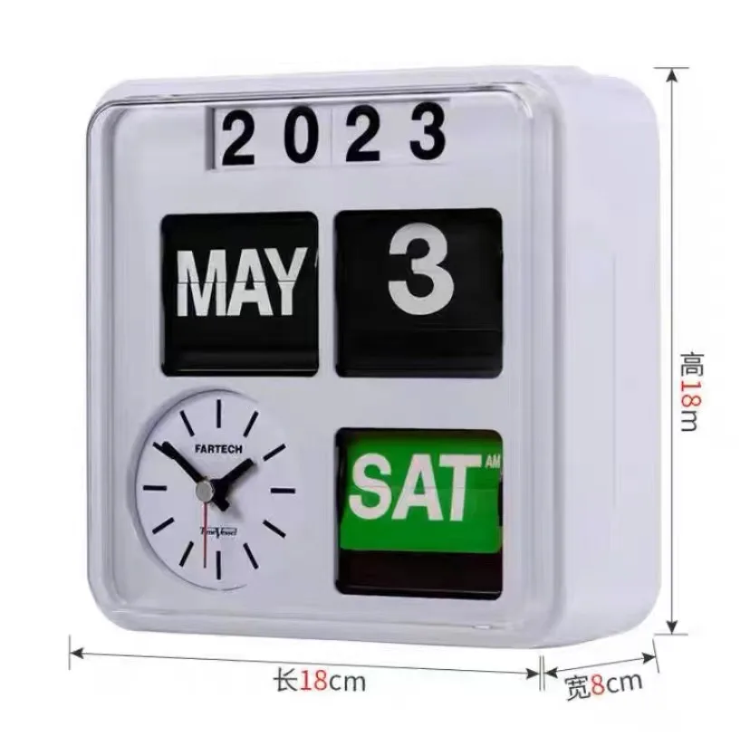 カレンダー・スケジュール Fartech Wall Flip Clock (M) Amazon.com: FARTECH Auto Calendar Flip Clock AD-640