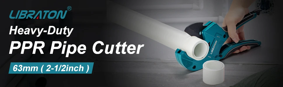 Libraton PVC Pipe Cutter Heavy-duty Up to 42mm / 63mm, Large PVC Cutter, Plastic Pipe Cutter for Cutting PVC Plastic Pipe