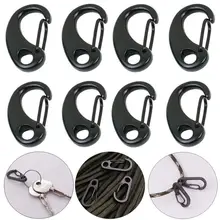 

1/4pcs Outdoor Mini Aluminium Alloy Hang Buckle Survival EDC Gear D Carabiner Key Chain Clip Key Chain Travel Tools