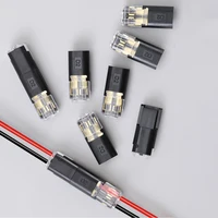 ขั้วต่อสายไฟแบบกันน้ำ 2 ขา 100/200 ชิ้น สำหรับรถยนต์ สายไฟ ขั้วต่อสายไฟฟ้าแบบแถบ 4