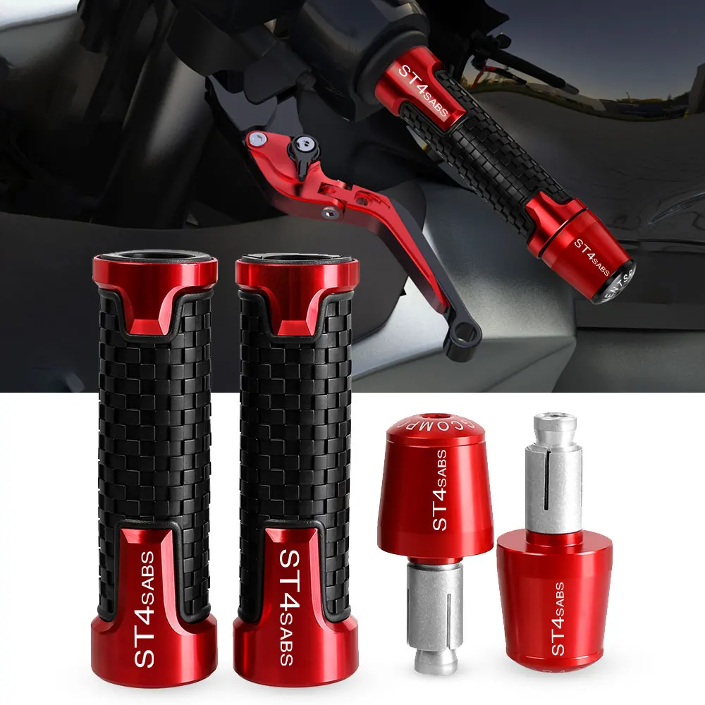 

Handle Grips Ends 7/8" Handlebar Rubber Gel Hand Grips Brake Hands FOR DUCATI ST4S ABS 1999 2000 2001 2002 2003 2004 2005 2006