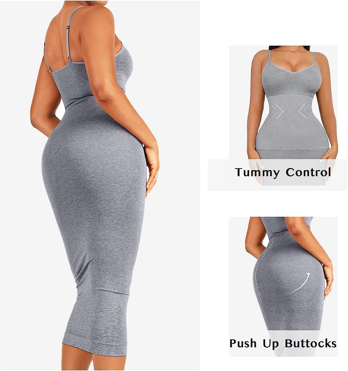 Long Sleeve Shapewear Dress Body Shaper Bodycon Maxi Mini Built in Shapewear  Bra 8 in 1 Women Tummy Control Lounge Dresses - AliExpress