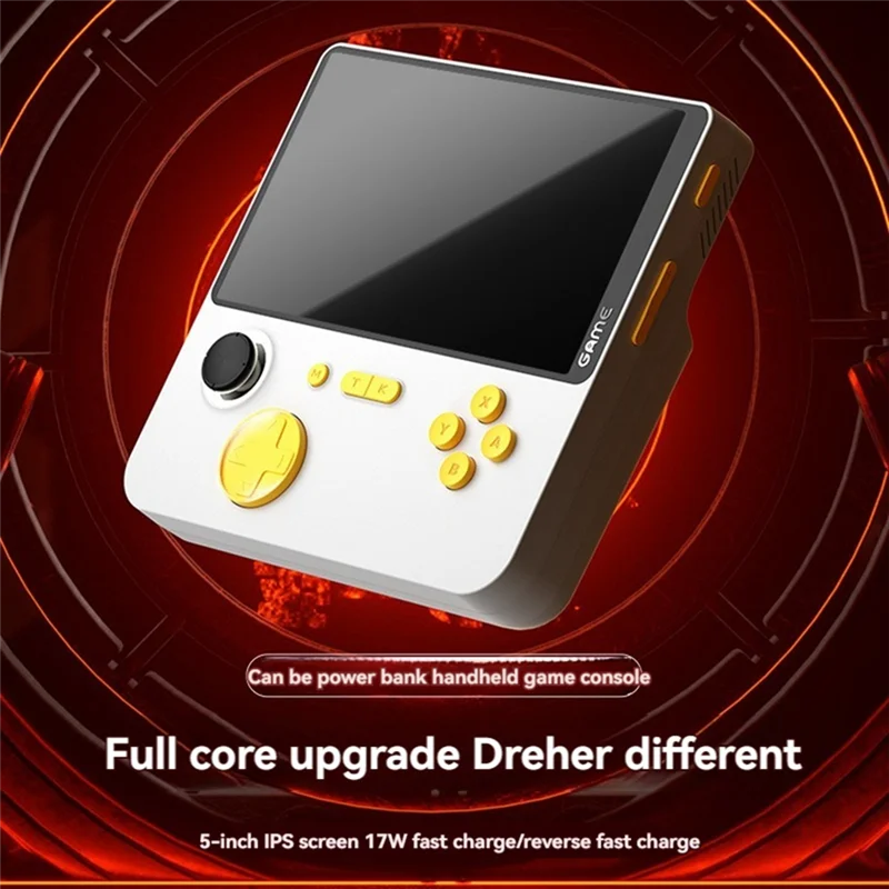 E5 Handheld Video Game Console 128G 20000 Games 5Inch HD Retro Game Console 6000Mah Support 13 Emulators