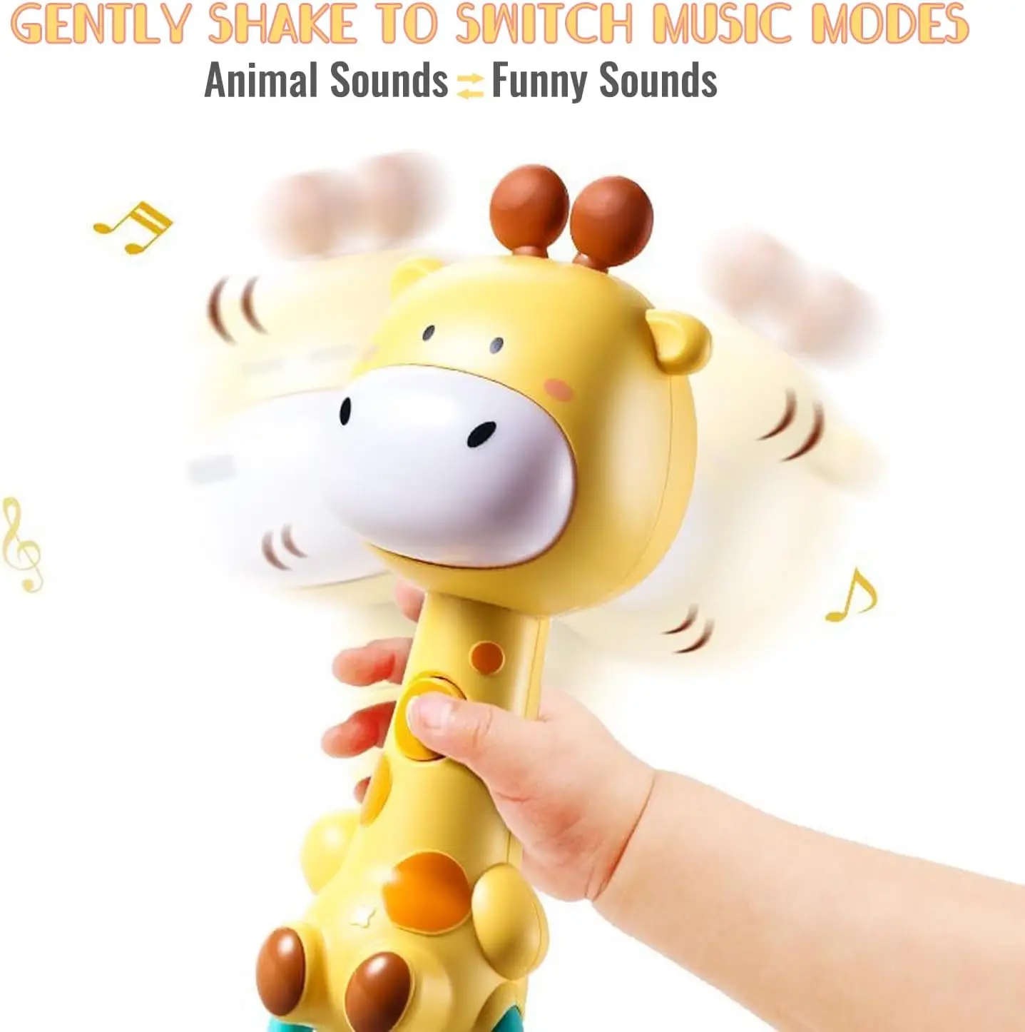 Baby Musical Rattles 0-12 Months Baby Teething Toys with Music and Light  Infant Educational Learning Toy Teethers Newborn Gift 3