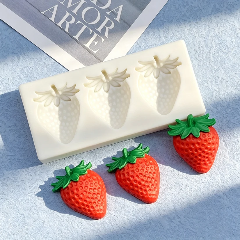 Erdbeere Silikon Sugar Mold Harz Werkzeuge Cupcake Backform Fondant Kuchen Dekorieren Werkzeuge