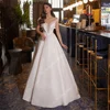 Elegant White Women Wedding Dresses Off The Shoulder A-Line Bride Gowns Mopping Length Princess Ball Vestido De Novia Customized 1