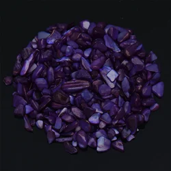Vibrant Natural Crushed Shell Beads for Weddings, Vase Fillers, Home Decor, and Crafts (Deep Purple shell)