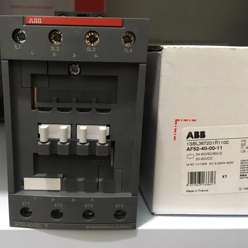 

ABB 4-ploe contactors AC-1 100A AC/DC operated 4 N.O. main poles AF52-40-00-11