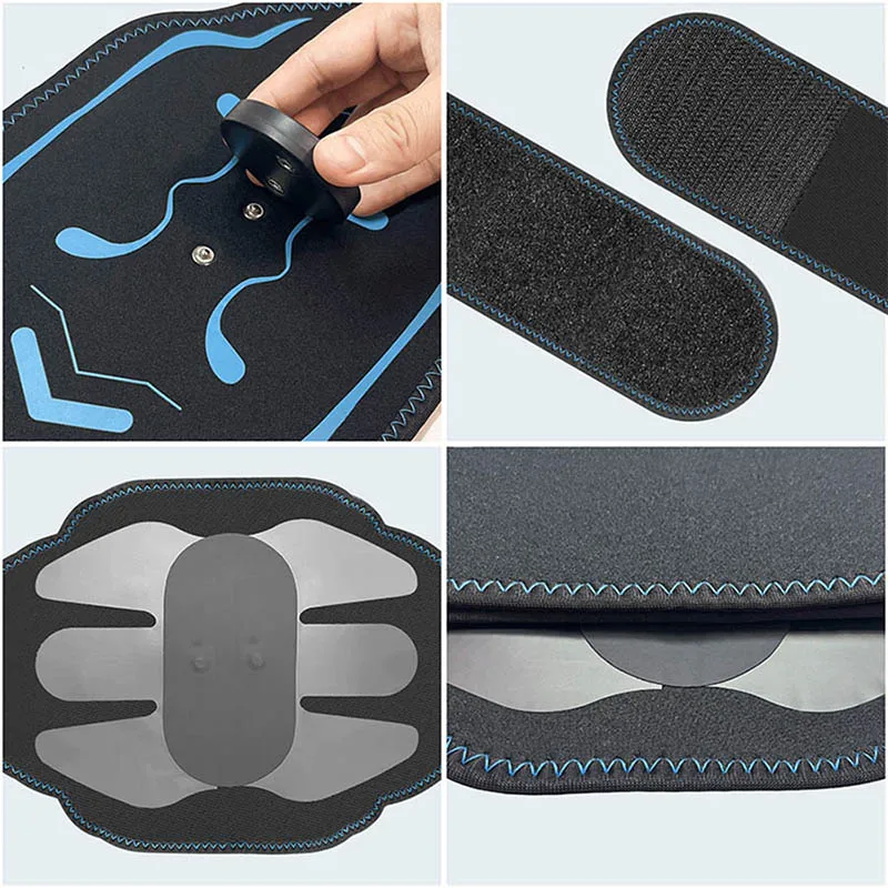 EMS Muscle Stimulation Belt Vibration ABS Stimulator Abdominal Muscle Trainer Exerciser Slimming Belts Home Gym Fitness Equiment
