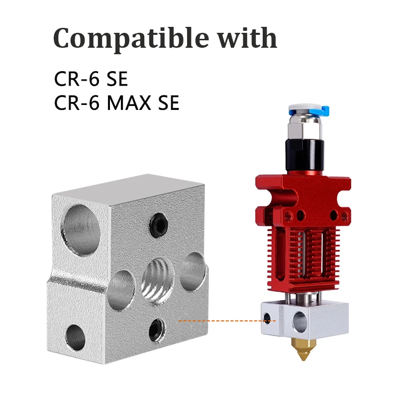 Bloco Bimetálico Cr6 se do Aquecimento para a Impressora 3d o Hotend o Alumínio e o Cobre Chapeados de Alta Qualidade - Imagem 2
