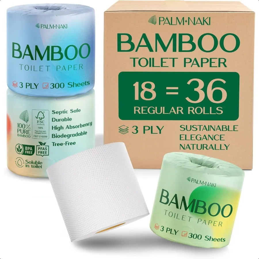 Premium Bamboo Toilet Paper 3Ply Eco Friendly