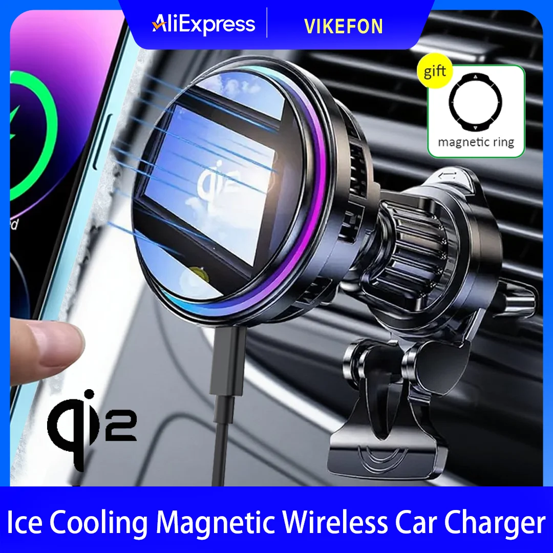 Wireless Car Charger Tempered Glass Fast Charging