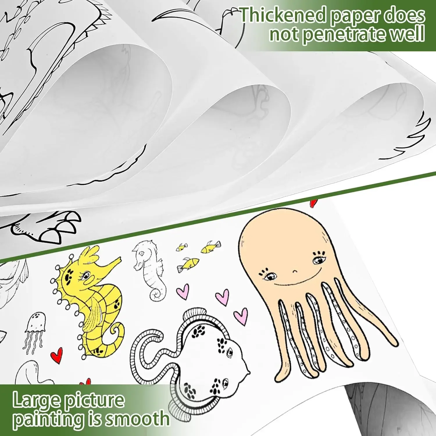 Kit da Disegno per Bambini, Rotolo di Carta da Disegno Lungo 3 Metri per Graffiti, Pittura Fai-da-Te per Studenti, Pratica di Disegno e Colorazione - immagine 5