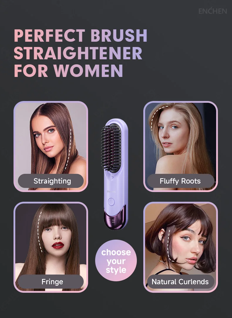 ENCHEN Mini Straightener Brush Image 9