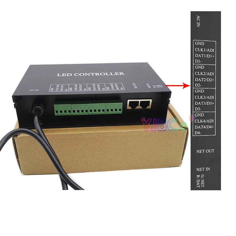 4 Ports 4096 Pixels Artnet Eternet to SPI Pixel Controller H802RA AC 110V-220V Support MADRIX Jinx For SK6812 WS2812 LED Lights digital temperature controller stc 3008 intelligent two way temperature regulator ac 110 220v refrigerator thermostat support heating cooling temperature correction delayed start high or low temperature alarm