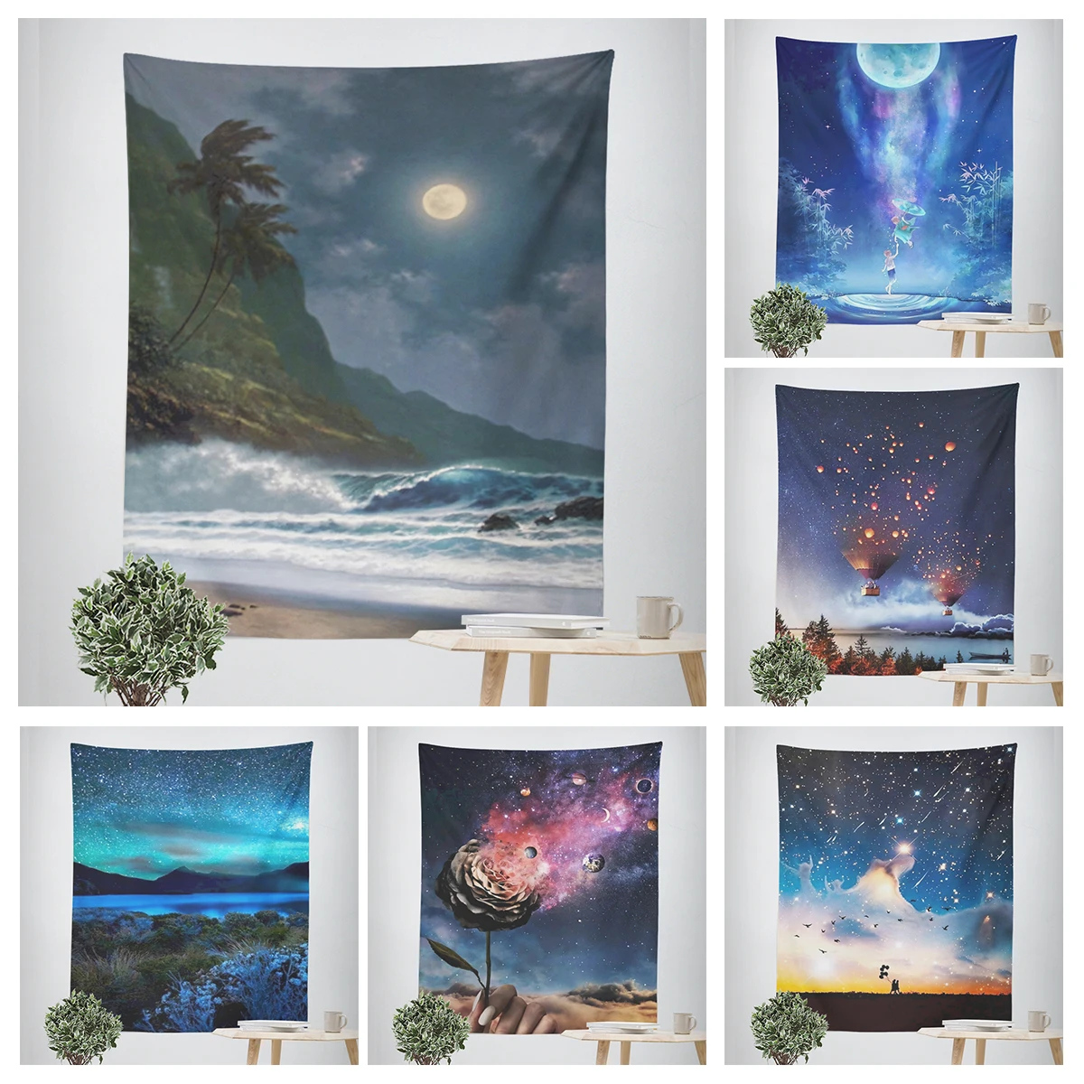 

Home decorations Modern Nordic style room decor wall tapestry aesthetic bedroom aesthetic wall art large fabric wall tapestry