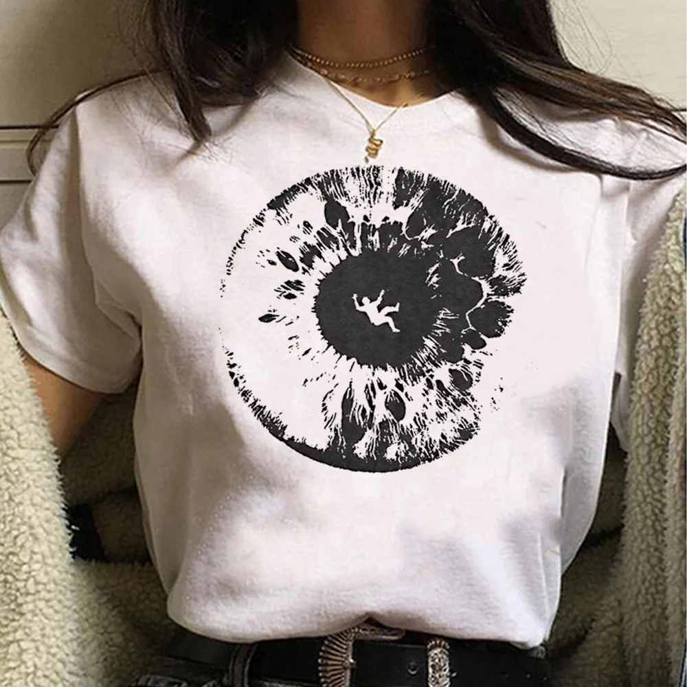 

Eyes Print Y2k top women funny Y2K t shirt female graphic manga Japanese clothing