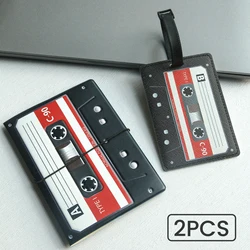 Retro Cassette Tape Style Passport Holder and Card Case for Business Travel and Tourism (Cassette Tape Style)