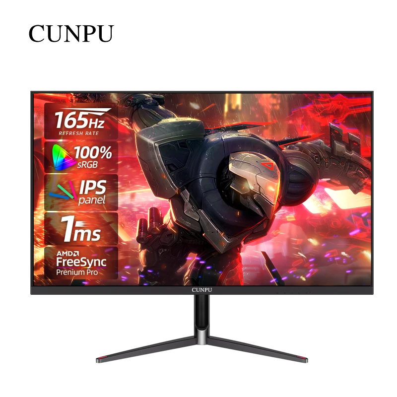 게이밍 모니터 24 165Hz 컴퓨터 모니터, 스피커 포함 HDR, Freesync LCD 디스플레이, 지지대 DP 모니터, 144Hz, 1080P, FHD, 1ms