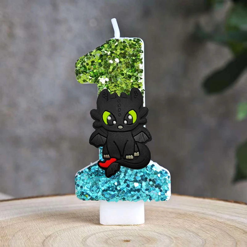 How To Train Your Dragon Themenkerze Nummer 0-9 Kerzendekoration Zahnlos Geburtstagstorten-Topper Babyparty-Dekoration Geschenk – Detail 22