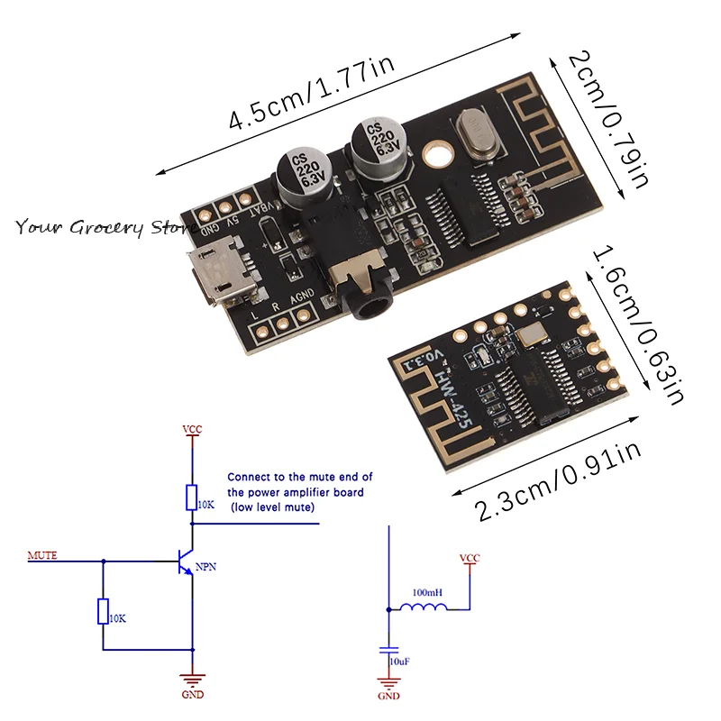 MH-MX8 MP3 Decoder Board Bluetooth 4.2 Audio Modul Verlustfreie Stereo DIY Refit Lautsprecher Module