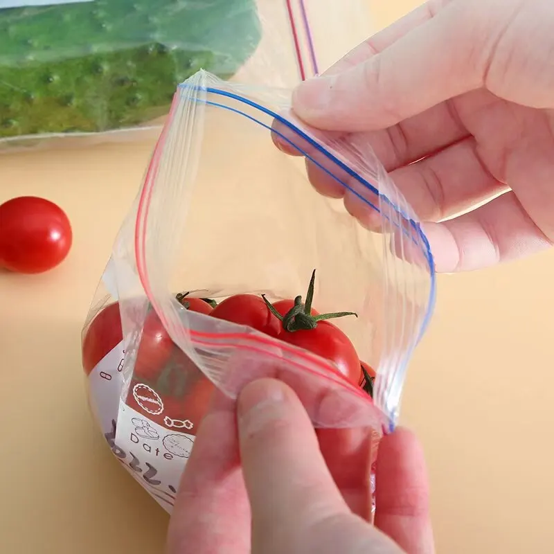 Fresh Keeping Bags 40pcs Food Preservation Bags Home Travel Transparent Sealing Ziplock Storage Bag Dividing Bags For Fruit Vegetables Meat