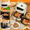 Large Air Fryer Silicone Basket Tray Pot Square Non-stick Airfryer Baking Mold Liner Bpa Free Kitchen Cooking Accessories 3