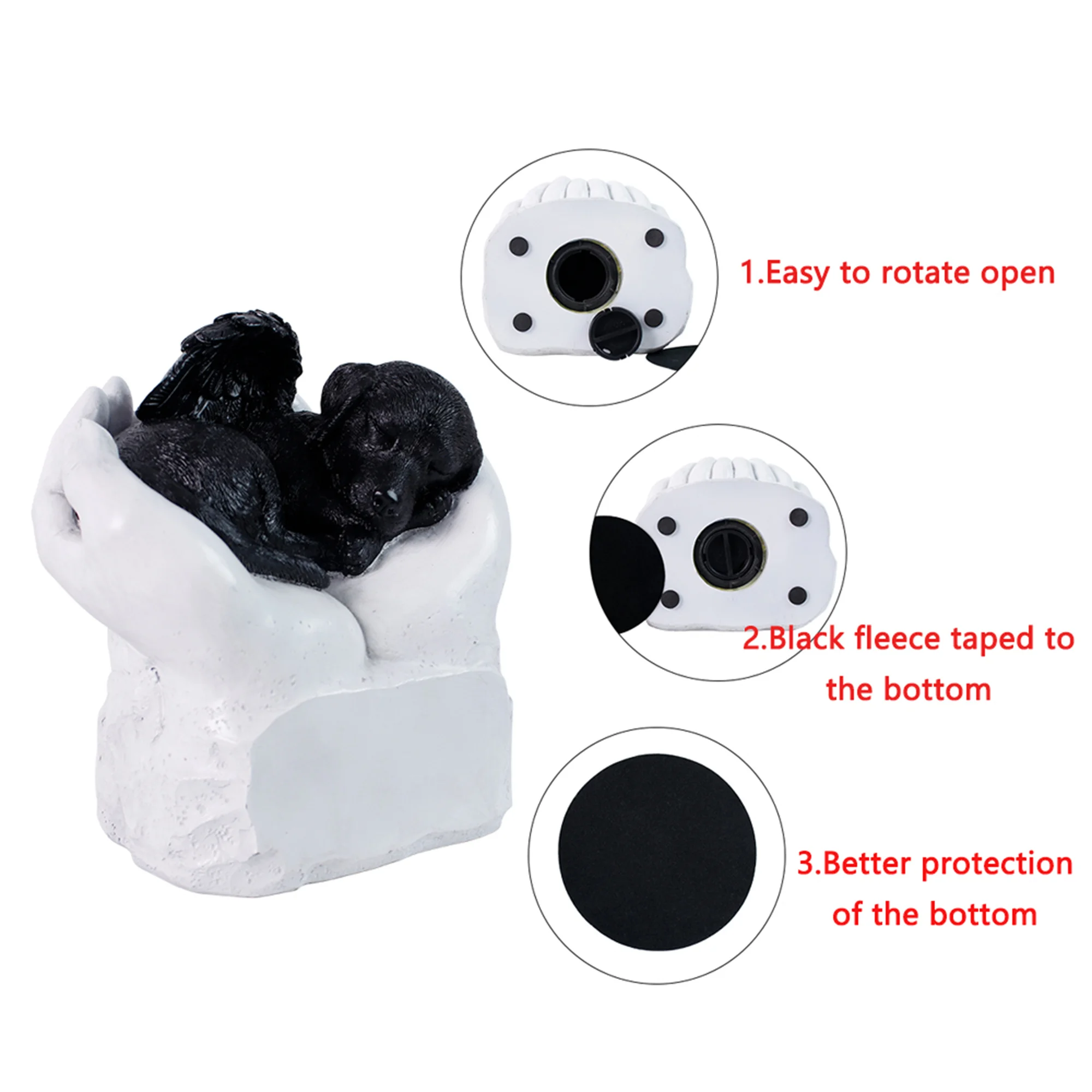 Personalized Resin Pet Cremation Urn for Dog Pet Dog Ashes Urns Dog Memorial Keepsake Urn Gift