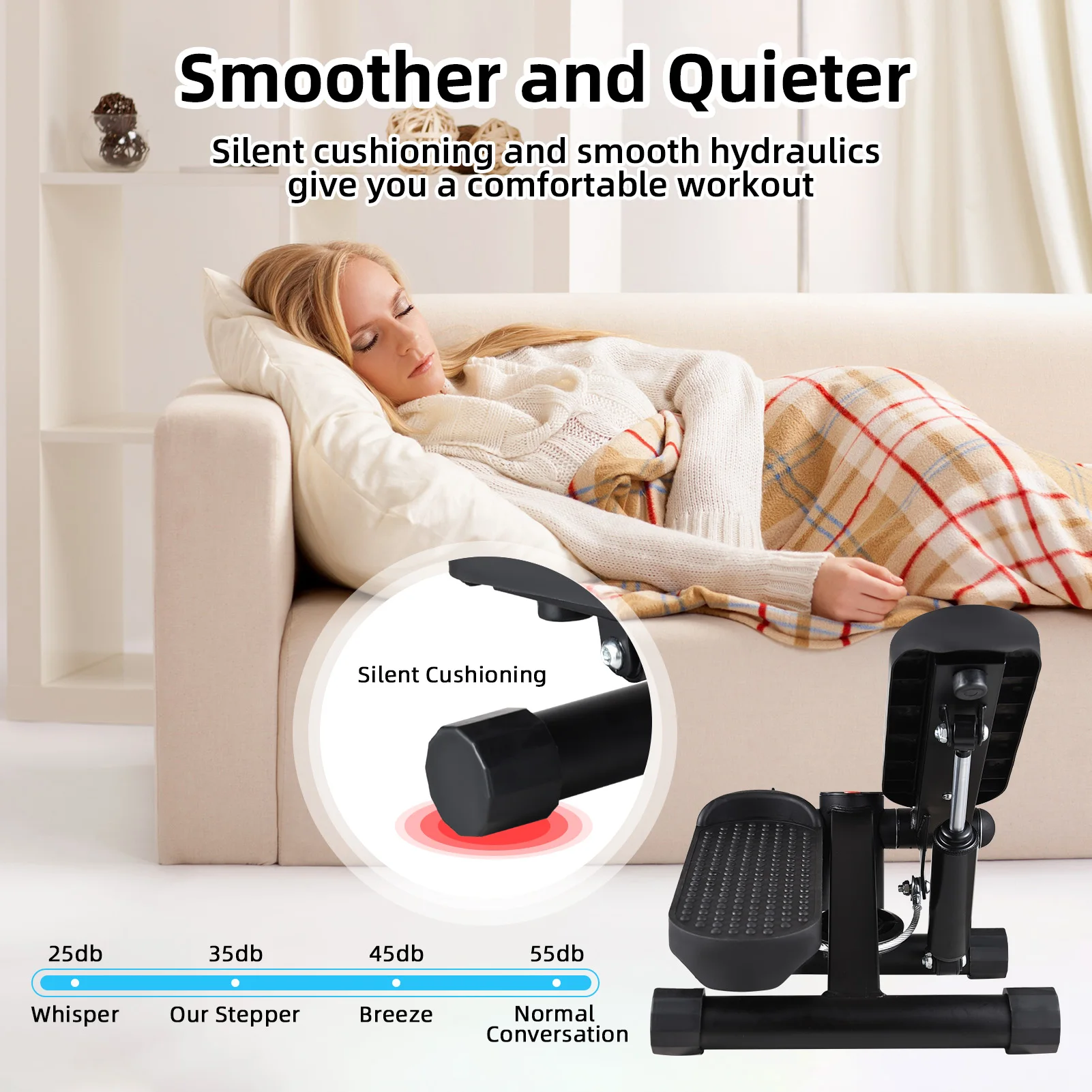 Electric Elliptical Traine Household Stepper New Fitness Mini Leg Exercise Rehabilitation Machine With Resistance Bands