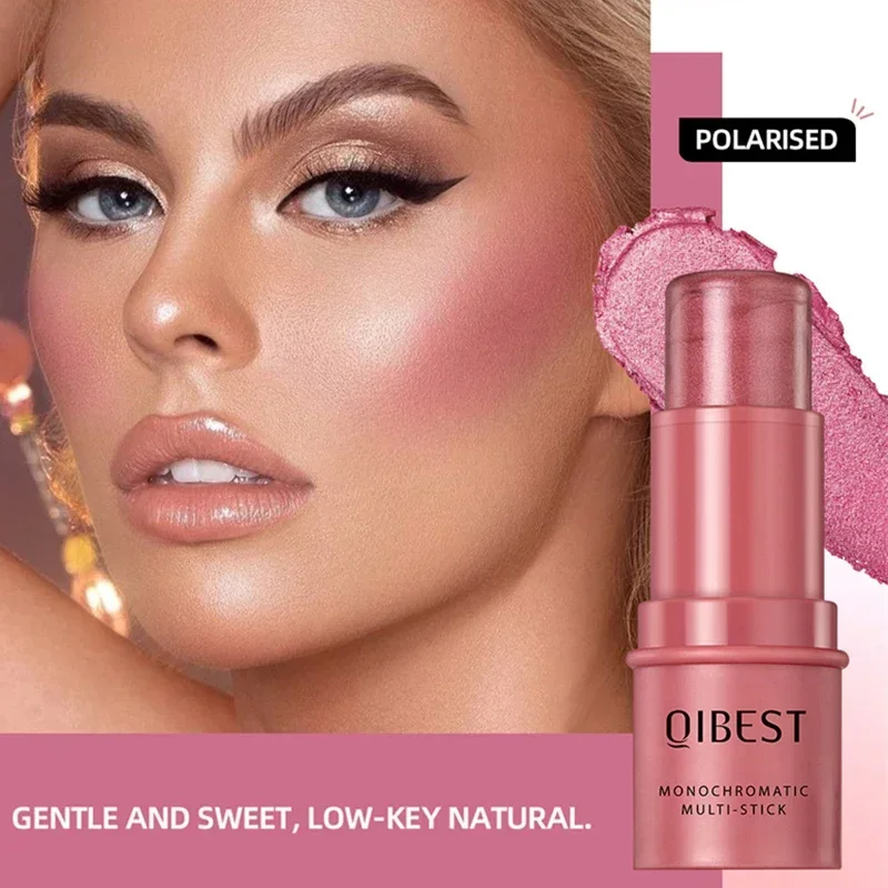 Blush Stick Blush Cream Cream Blusher Facial Blusher 3-in-1 Cheek Blush Stick Lip Tinted Eyes Cheek Lips Brighten Cream Water-resistant Moisturizing Face Contouring Shadow Blusher