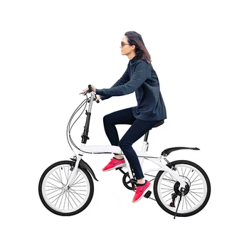 20in Folding Bike 6 Speed Foldable City Bike Carbon Steel Bicycle for Adults Foldable Bicycle with Adjustable Seats 4