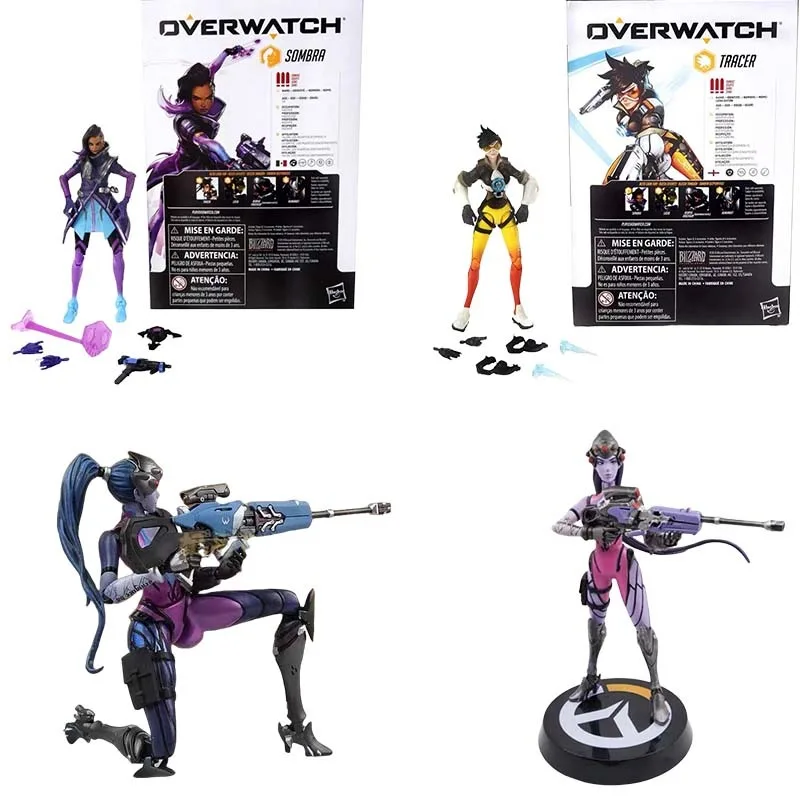 

Hasbro Overwatch Tracer Action Figure Reaper Sombra Tracer Genji Shimada Hanzo Cole Cassidy Lucio Model Toy Halloween Gifts