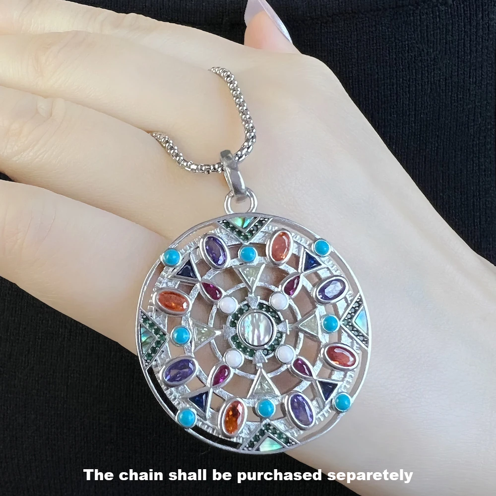 Pendant Colorful Amulet Jewelry Bohemia 925 Sterling Silver Accessories Paradise Journey Gift Women silver pendant