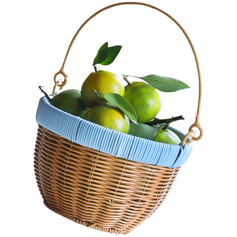 

Sundries Storage Basket Shopping Basket Fruit Storage Basket Woven Basket