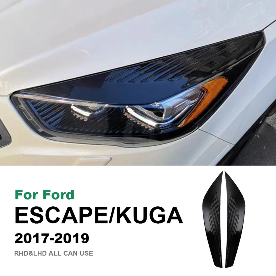 Fari Sopracciglia Per Ford Escape Kuga 2017-2019 | In Fibra Di Carbonio | Design Aerodinamico | Nero - Foto 5