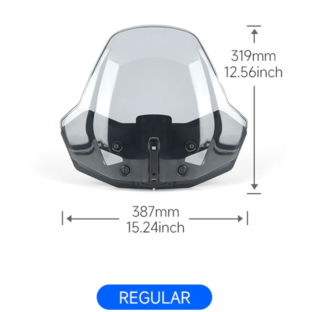 Sport Motorcycle Windshield Adjustable Windshield For Can-Am Ryker - PC  Sport Wind Screen For Ryker 600, 900, Rally & Sport Models - Gray  Adjustable Wind Screen