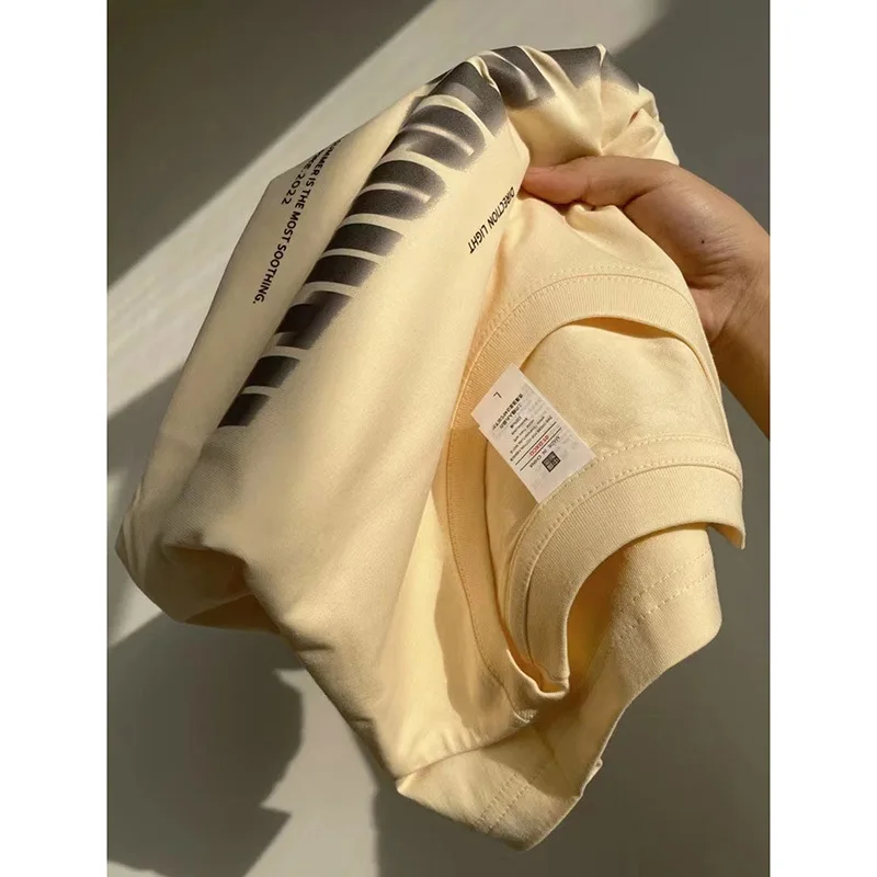 

Женский топ из чистого хлопка, футболка в Корейском стиле с коротким рукавом и круглым вырезом, с буквенным принтом