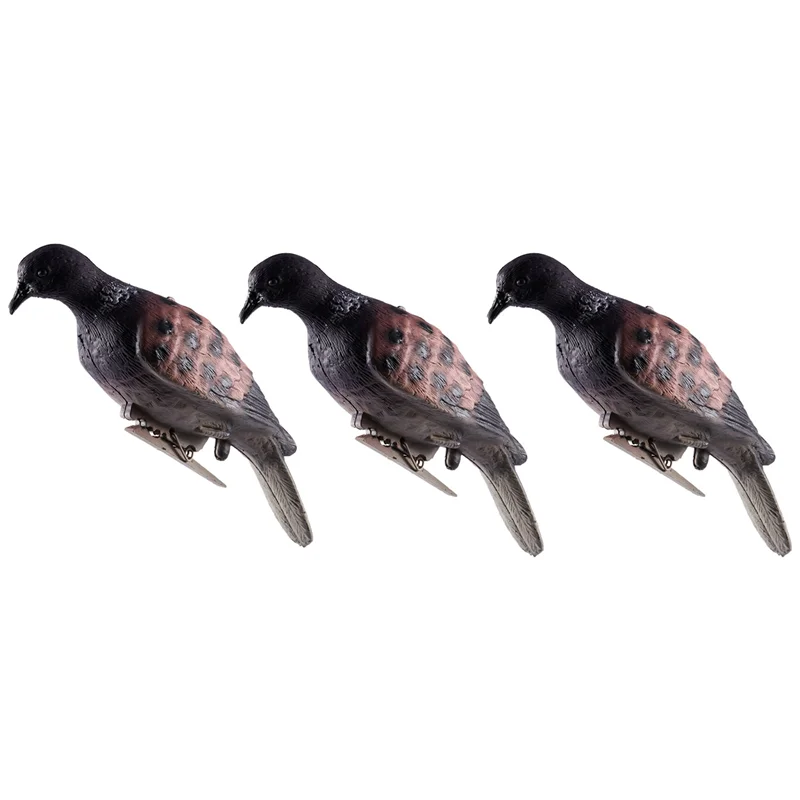 Leurres colombe 3 pièces protection jardin - Appâts pigeons bio mimétiques chasse oiseaux