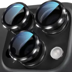 Premium Tempered Glass Camera Lens Protector - Advanced Phone Protection Accessory - iPhone 15 (Black)