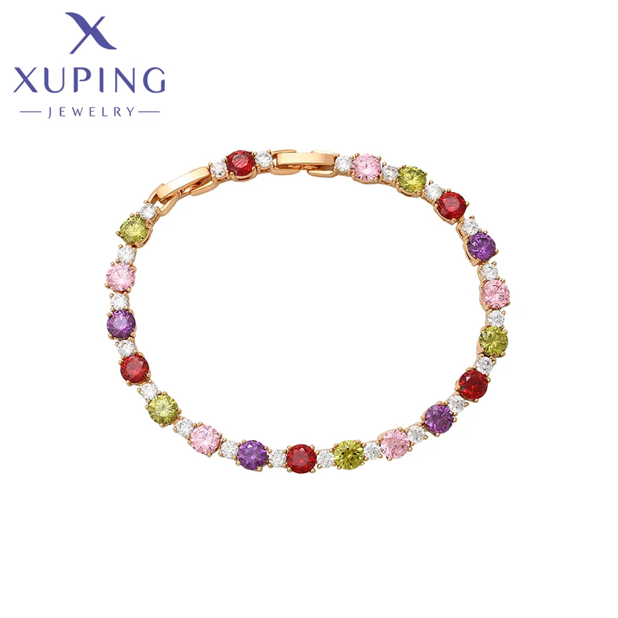

Xuping Jewelry Fashion Charm Multicolor Women's Bracelet Gold Color Birthday Gift X000645879