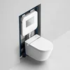 YYHC-Bathroom bidet foot sensor auto automatic flush intelligent wc complete set wall hung smart toilet with tank smart hanging 6
