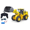 Huina 662 RC Bulldozer Truck 11CH Alloy Bucket Truck 2.4Ghz Remote Controlled Car Engineering Loading  Car Toy Gift For Boys 5