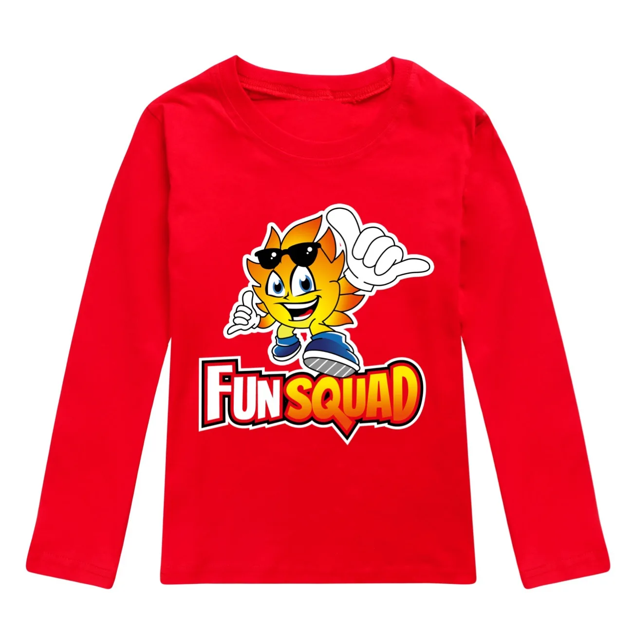 New Spring Summer Boys Clothes Kids Cosplay Fun Squad Gaming Long Sleeve T-shirt Cotton Casual Children Pullover Girls Tees Tops 3
